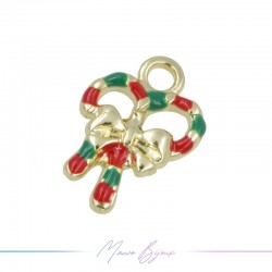 Charms brass Christmas Bow 12x18mm