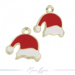 Charms brass Christmas hat 16x16mm