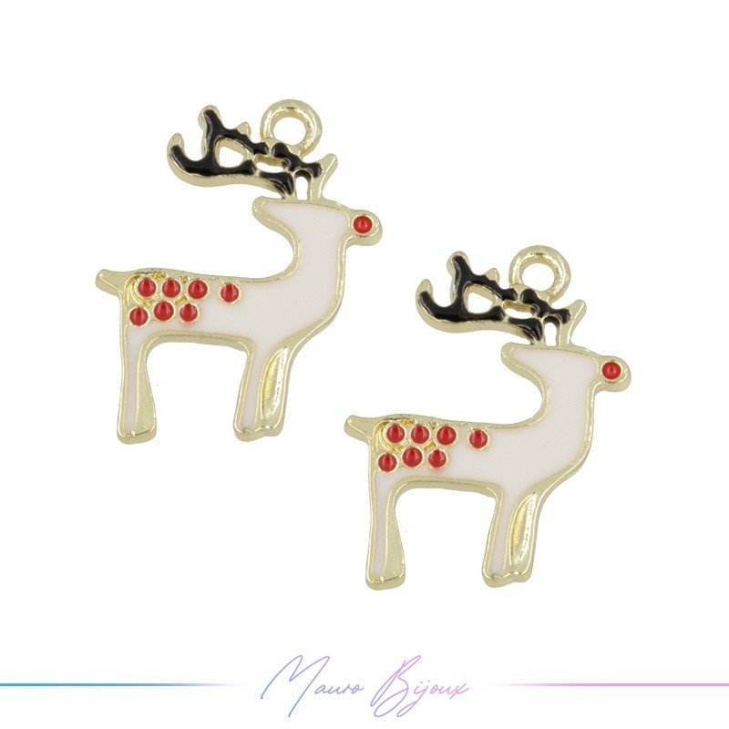 Charms brass Reindeer 17x23mm