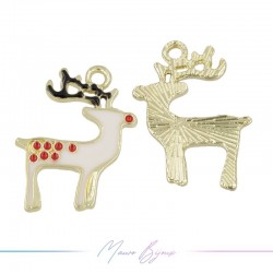 Charms brass Reindeer 17x23mm