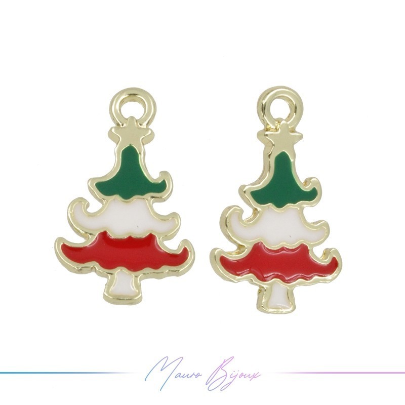 Charms brass Christmas Tree Mod.3 12x18mm