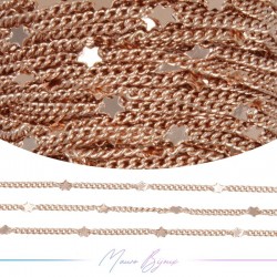 Inox Chain in Groumette Rose Gold with Stars