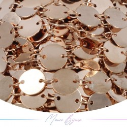 Inox Chain in Rose Gold Circle 8mm