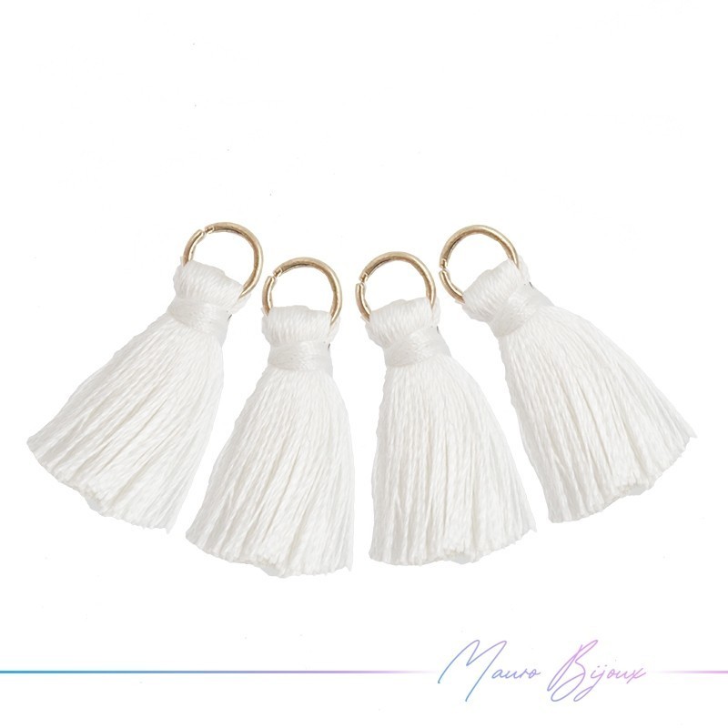 Tassels with Ring White Color