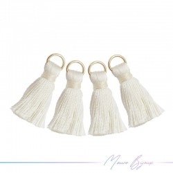 Tassels with Ring Cream Color