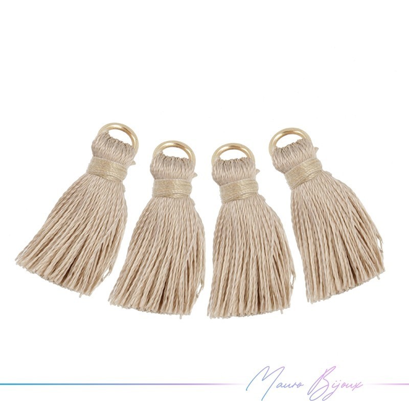 Tassels with Ring Beige Color