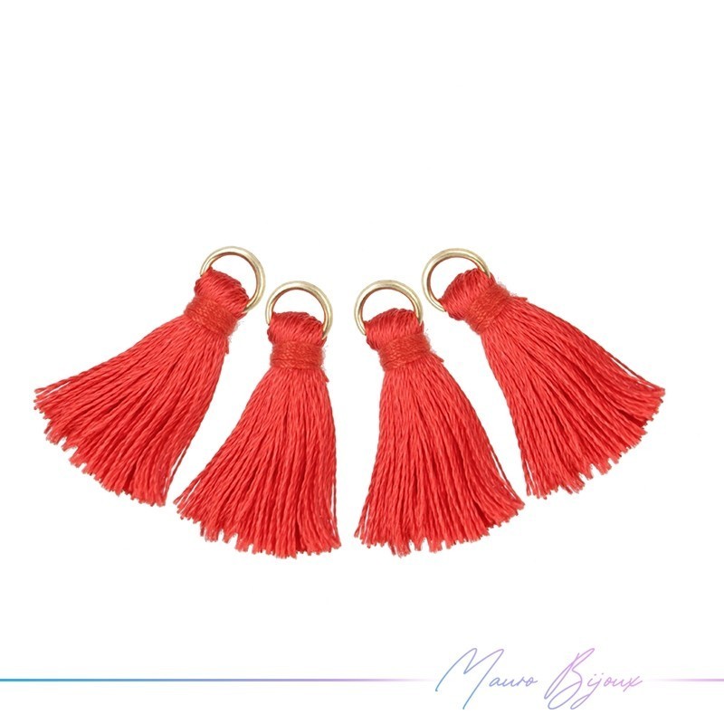 Tassels with Ring Dark Red Color