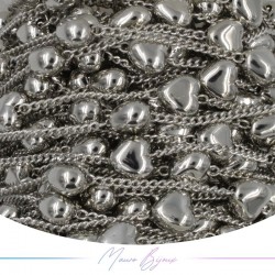 Inox Chain in Silver With Heart