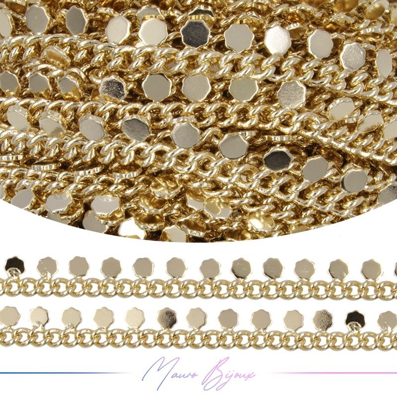 Inox Chain in Gold with pendant Circle