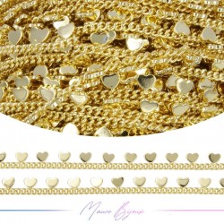 Inox Chain in Gold with pendant Heart