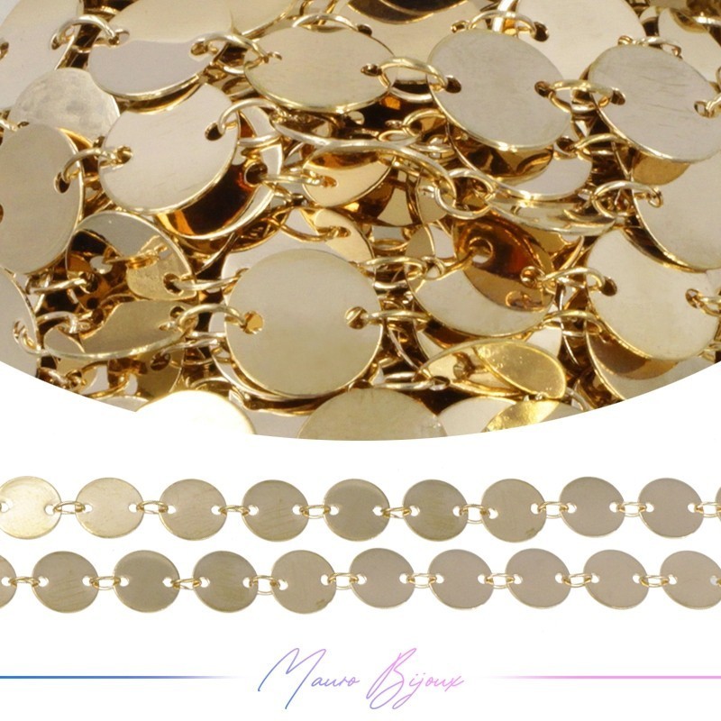 Catena in Acciaio Base Oro Tondini 6mm