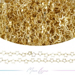 Inox Chain in Gold With Stars