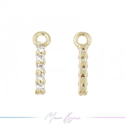 Letters I in Brass in Gold with Rhinestones