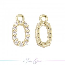 Letters O in Brass in Gold with Rhinestones