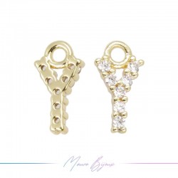 Lettera Y in Ottone con Strass base Oro