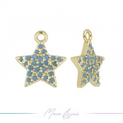 Charms Gold Stars in Brass with Torques Rhinestones