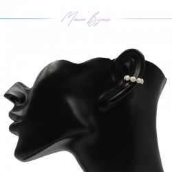 Ear Cuff in Ottone Base Oro Treccia Smaltati Viola