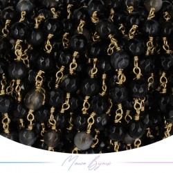 Inox Chain in Gold with Onice