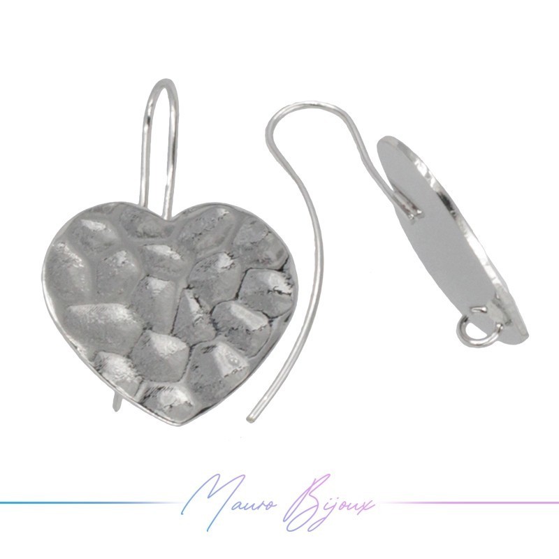 Hook in Brass Silver Heart