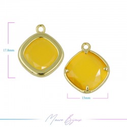 Cindolo Occhio di Gatto Bordo Oro Rombo 18x15mm Singolo Anello Giallo