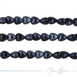Fili di Ceramica Forma Cuore 12x13mm Colore Nero
