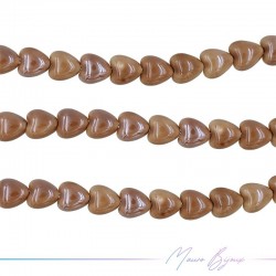 Fili di Ceramica Forma Cuore 12x13mm Colore Marrone