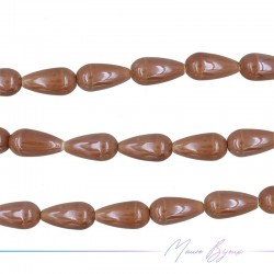 Fili di Ceramica Forma Goccia 10x20mm Colore Marrone
