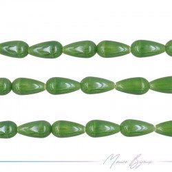 Fili di Ceramica Forma Goccia 10x20mm Colore Verde Chiaro