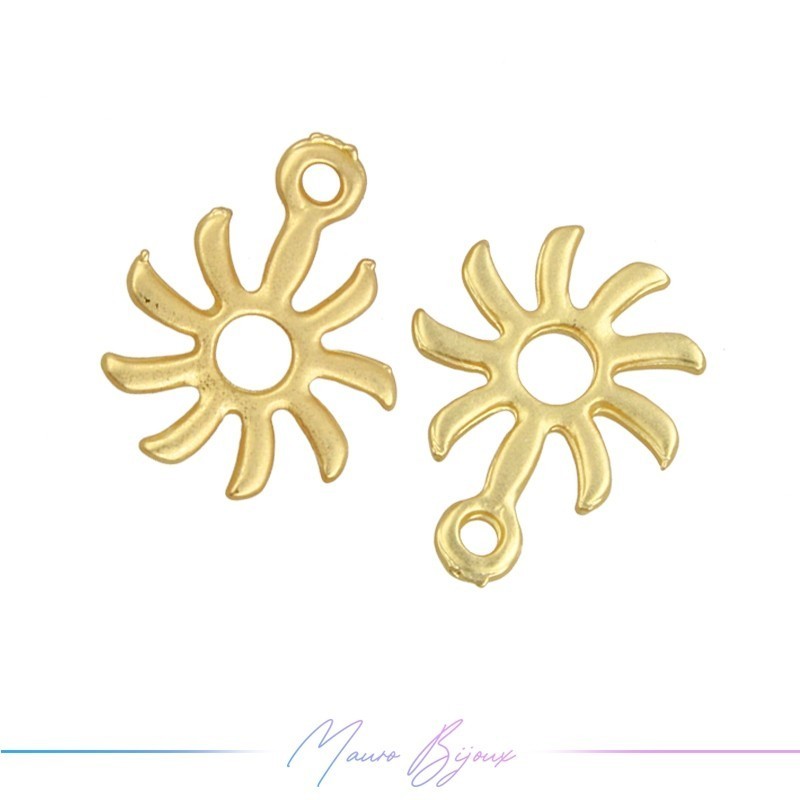 Charms Zamak Matt Gold with Sun 15x19mm