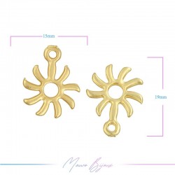 Ciondoli in Zama Forma Sole Oro Opaco 15x19mm