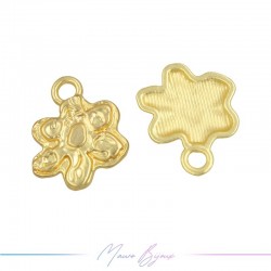 Ciondoli in Zama Forma Fiore Oro Opaco 16x19mm