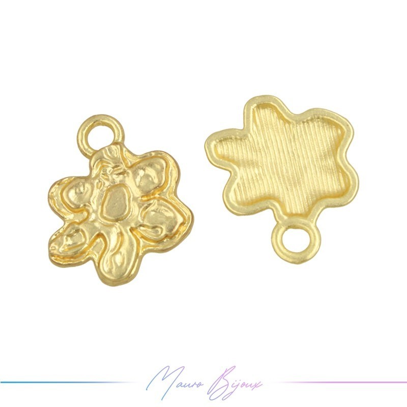 Ciondoli in Zama Forma Fiore Oro Opaco 16x19mm