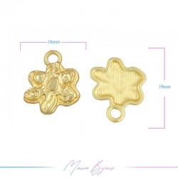 Ciondoli in Zama Forma Fiore Oro Opaco 16x19mm