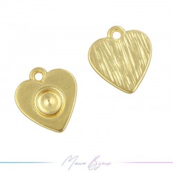 Ciondoli in Zama Forma Cuore Oro Opaco 13x15mm