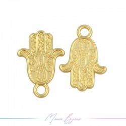 Ciondoli in Zama Forma Mano di Fatima Oro Opaco 13x19mm