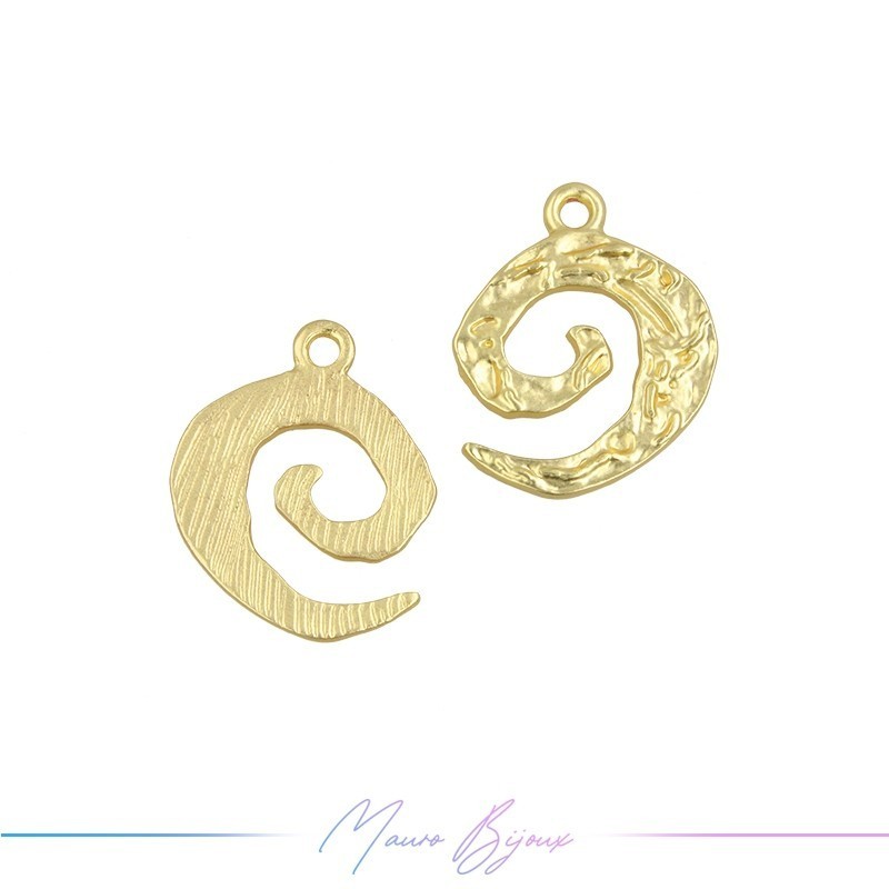 Ciondoli  in Zama Forma Spirale Oro Opaco 17x20mm