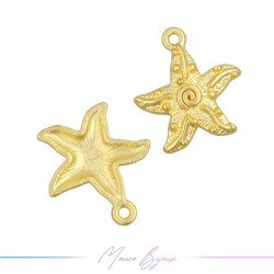 Ciondoli  in Zama Forma Stella Marina Oro Opaco 18x20mm