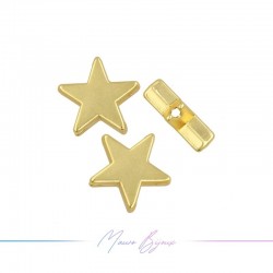 Loops in Zamak Matt Gold Star 10mm