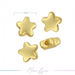 Loops in Zamak Matt Gold Star 7mm