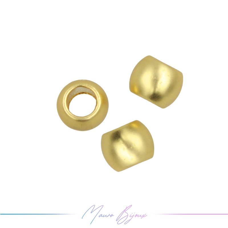 Loops in Zamak Matt Gold  4mm hole washer 6x7mm