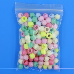 Round Resin Beads Multicolor 12x10mm