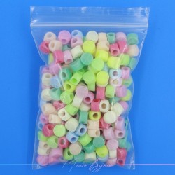 Peace Resin Beads Multicolor 10x10mm
