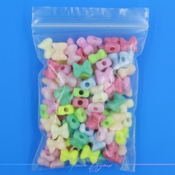 Bow Tie Resin Beads Multicolor 15x13mm
