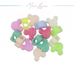 Mickey Mouse Resin Beads Multicolor 13x12mm