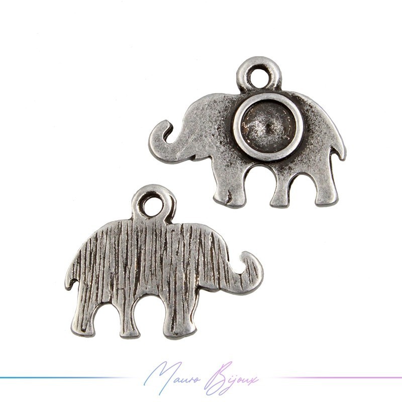 Ciondoli  in Zama Forma Elefante Argento 14x17mm