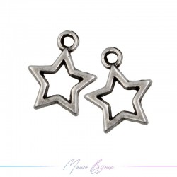 Ciondoli  in Zama Forma Stella Bucato Argento 12x15mm