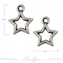 Ciondoli  in Zama Forma Stella Bucato Argento 12x15mm