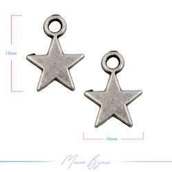 Ciondoli  in Zama Forma Stella Bucato Argento 10x13mm