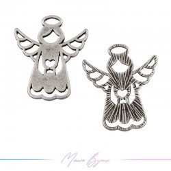 Charms Zamak Matt Silver Angel Heart 22x27mm