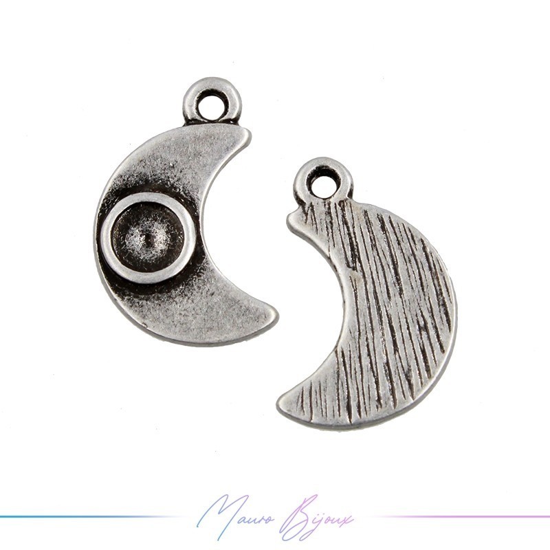 Ciondoli  in Zama Forma Luna Argento 11x18mm